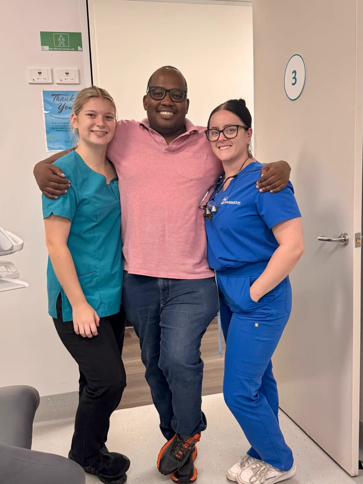 Dr Daniel with the Oasis Smiles team